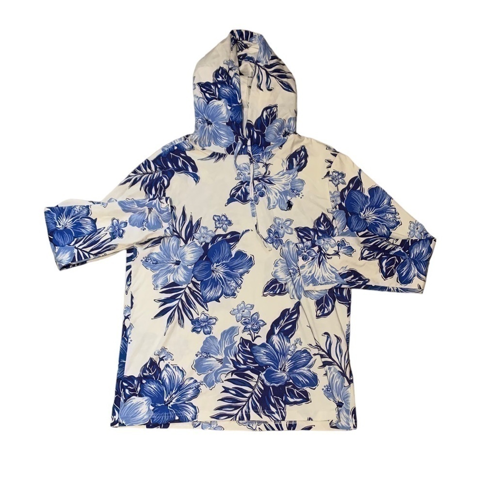 Polo Ralph Lauren Dead Stock Hawaiian Floral Hooded Shirt Size Medium . - Picture 2 of 6